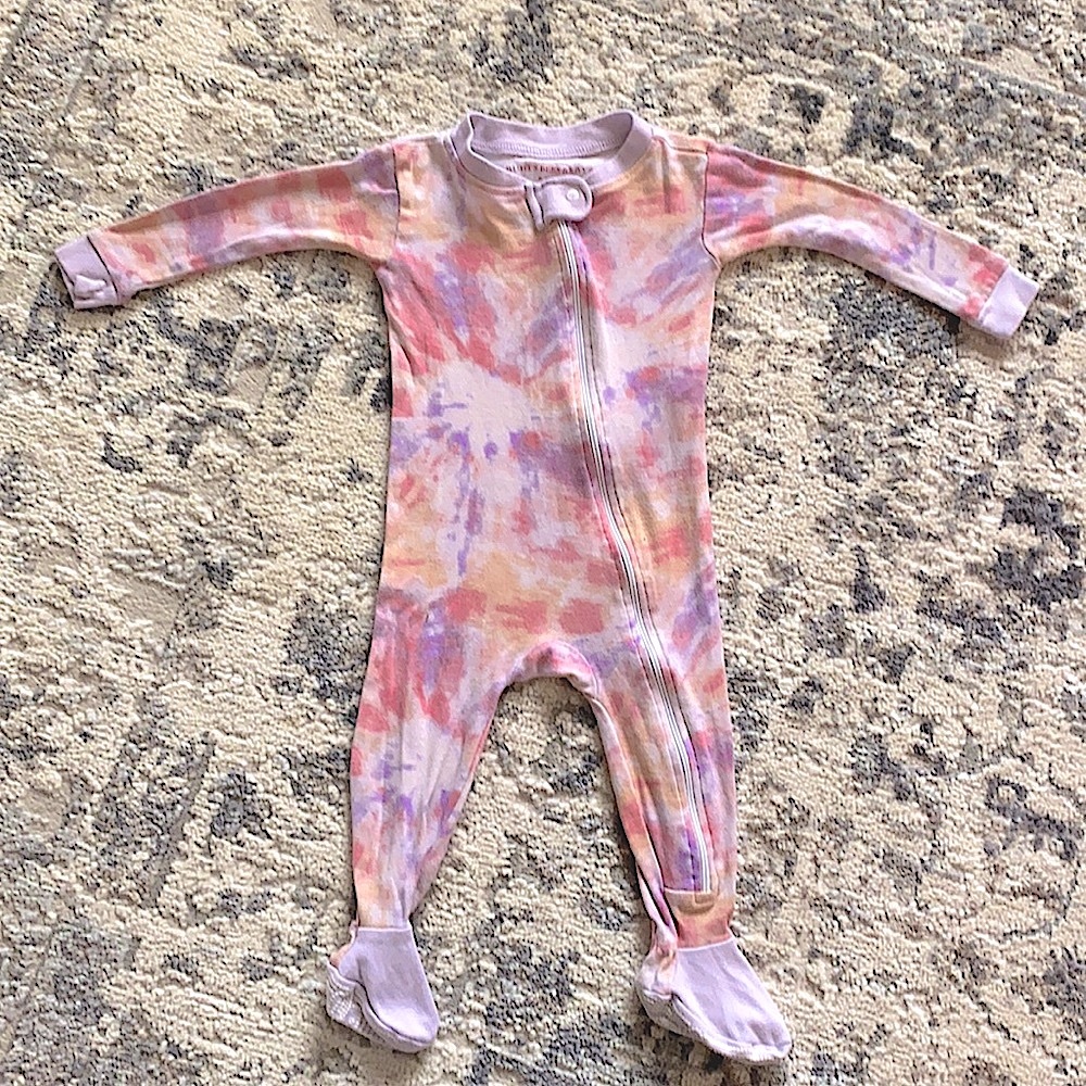 Burts bees baby tie dye sleeper pajama footie